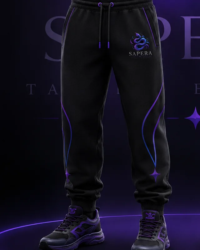 Serpent Jogger in black, front view